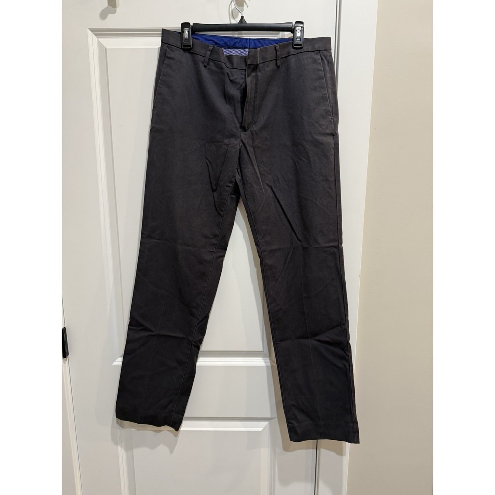 Banana Republic Non Iron Modern Slim Fit Pants Mens 33x34 Gray Flat Front